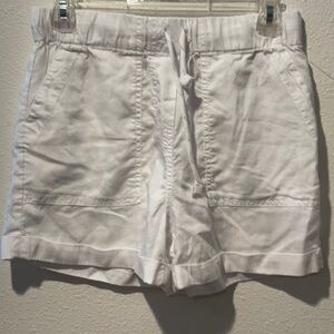 For The Republic White Cargo Shorts